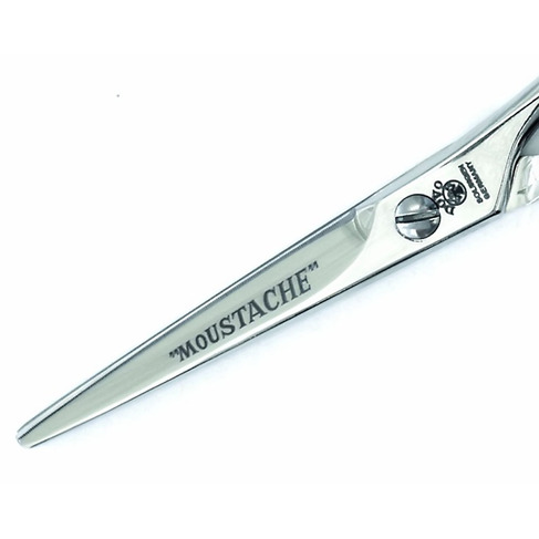 Dovo Moustache Scissors: Nickel Chrome - The Bearded Chap Australian made grooming products