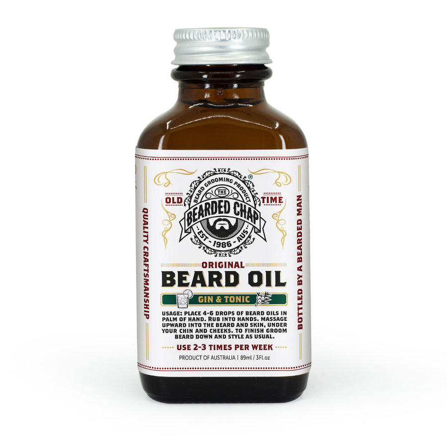 the bearded chap gin & tonic beard oil made in Australia