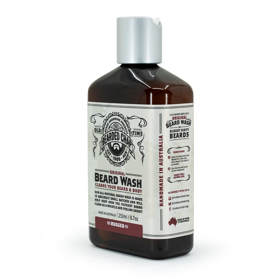 Rugged Original Beard Wash - The Bearded Chap Australian made grooming products