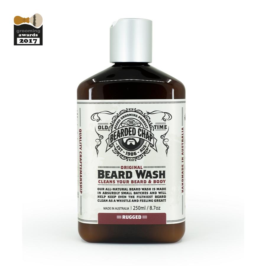 the bearded chap rugged beard wash 250ml