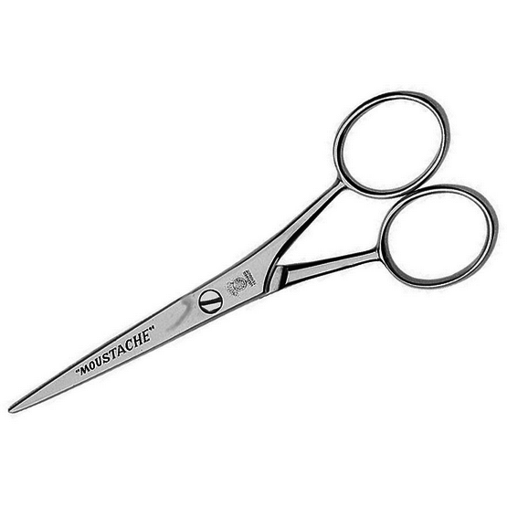 Dovo Moustache Scissors: Nickel Chrome - The Bearded Chap Australian made grooming products