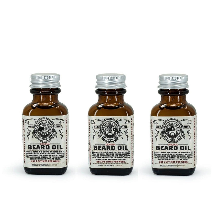 The Bearded Chap Original Beard Oil 30ml 3 pack 