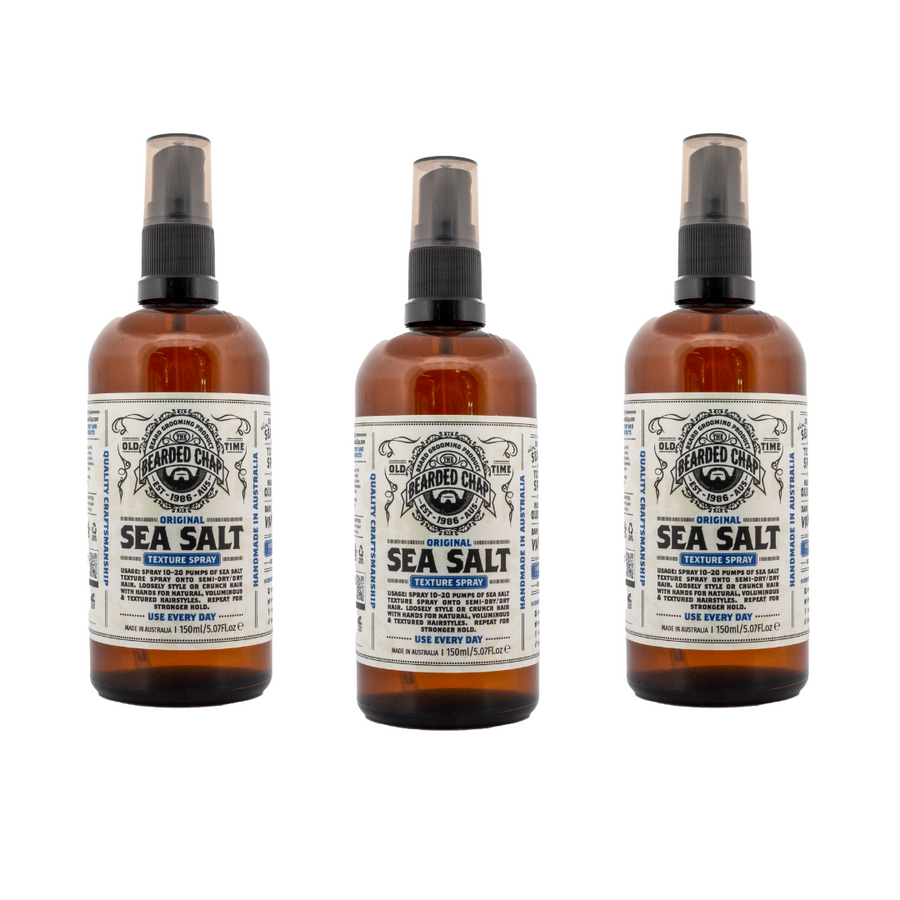 the bearded chap sea salt texture spray 3-pack